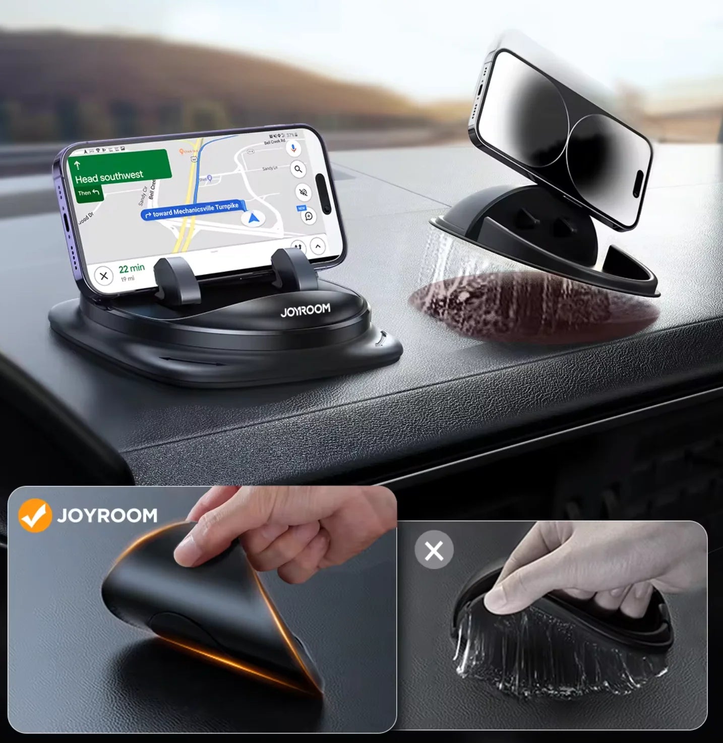 Support smartphone rotatif